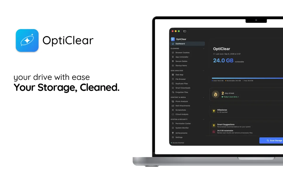 OptiClear Dashboard
